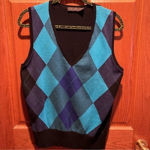 The Limited Argyle Sweater Vest - Size XL